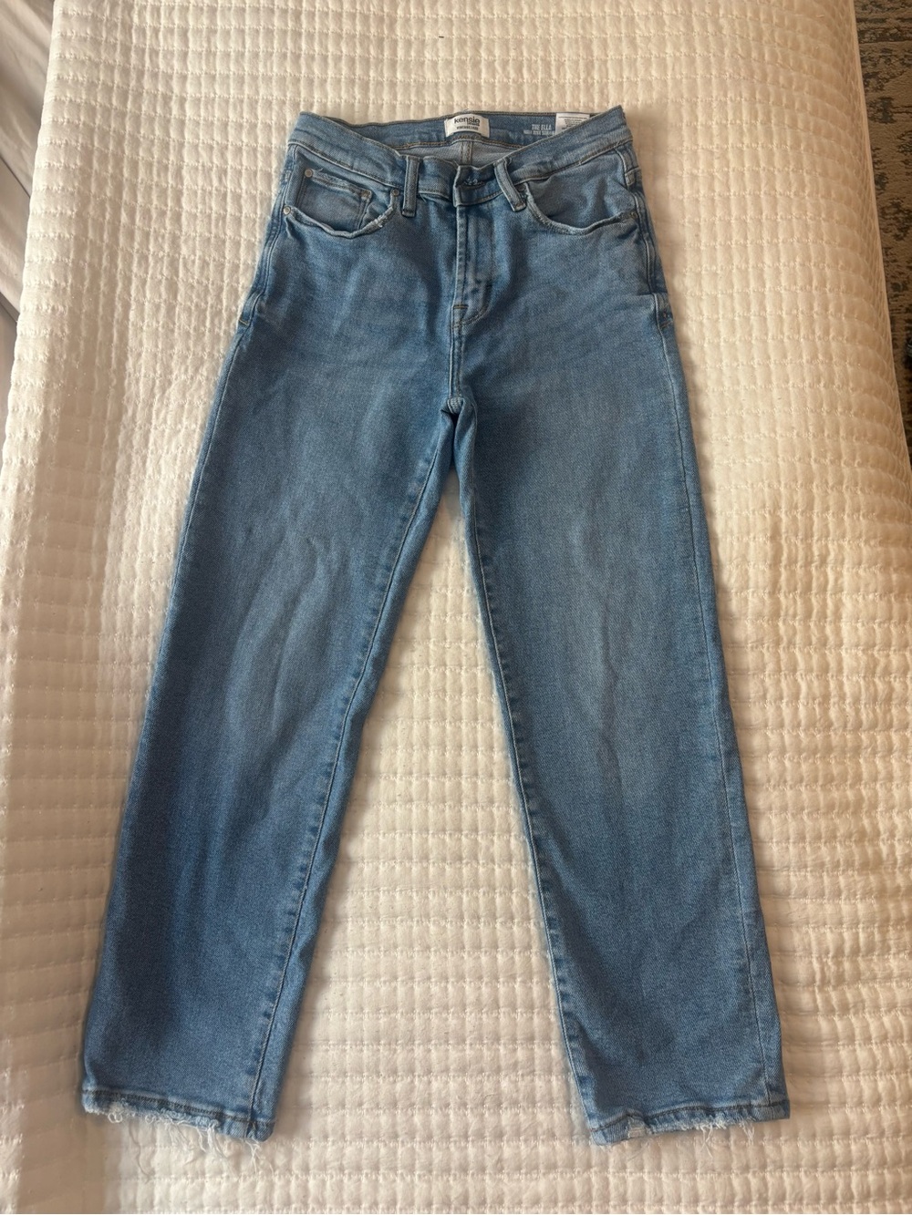 Kensie Medium Blue High-Rise Straight Jeans